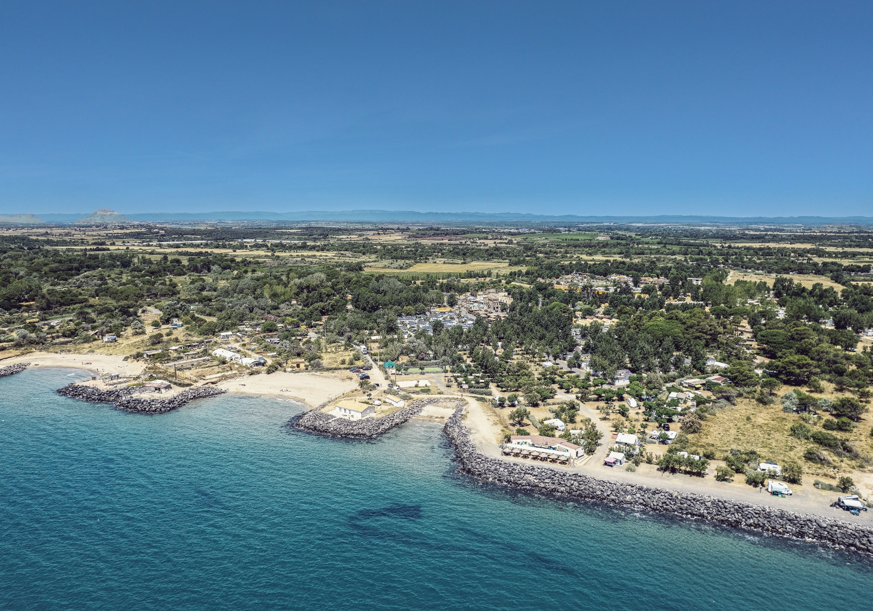 Camping Californie Plage - Vue aérienne du camping au bord de mer