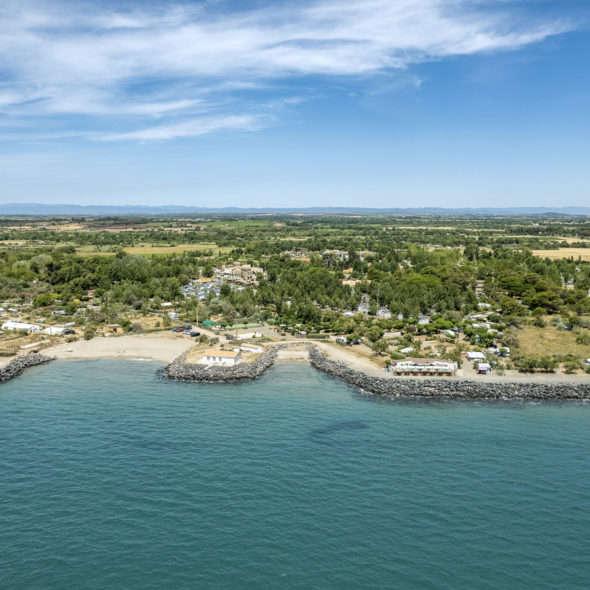 Camping Californie Plage - Le domaine - Vue aérienne du camping et des plages