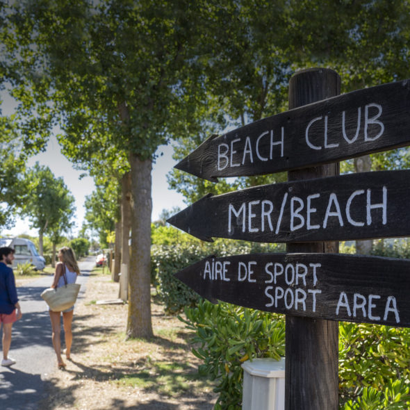 Camping Californie Plage - Allées végétalisées