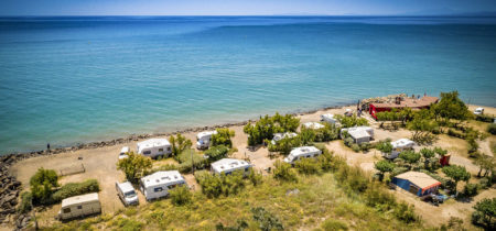 Campingplatz Californie Plage - Mietunterkünfte - Stellplätze mit Meeresblick