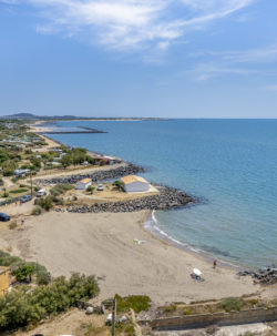 Camping Californie Plage - La plage - Vue aérienne de la plage en accès direct