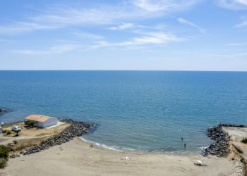 Camping Californie Plage - La plage - Vue aérienne de la plage du camping