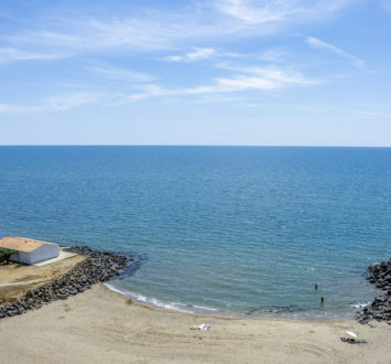 Camping Californie Plage - La plage - Vue aérienne de la plage du camping