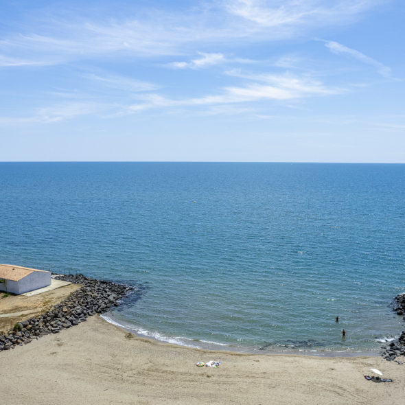 Camping Californie Plage - La plage - Vue aérienne de la plage du camping